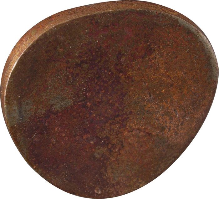 Metafranc  nv knop in ijzer roest kl. 38x31mm
