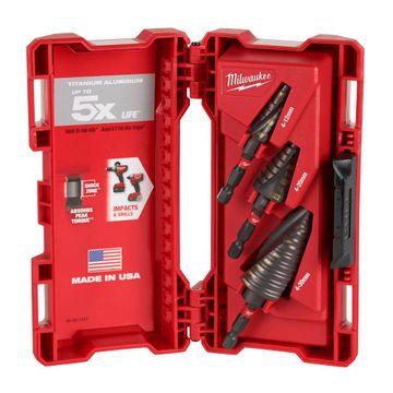 MILWAUKEE® Shockwavestep Drill Set- 3 Stuks