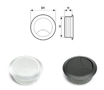 Pardaen Kabeldoorvoerdoppen, Wit 60 Mm