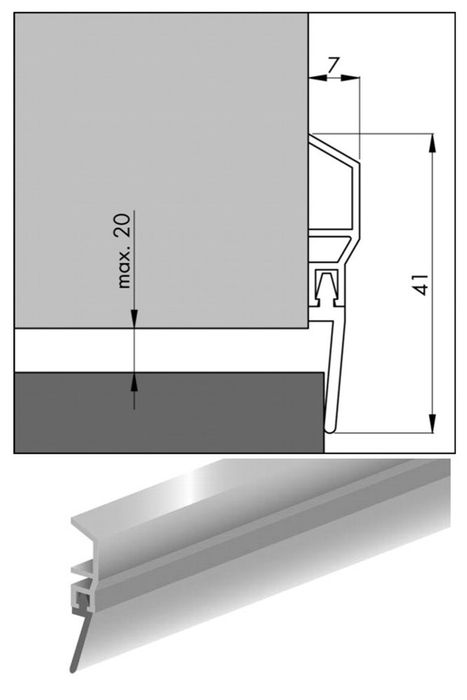 Pardaen Dorpelprofiel, Wit, 110101162 41X7 X Pardaen Dorpelprofiel, Wit, 110101162 41X7 X
