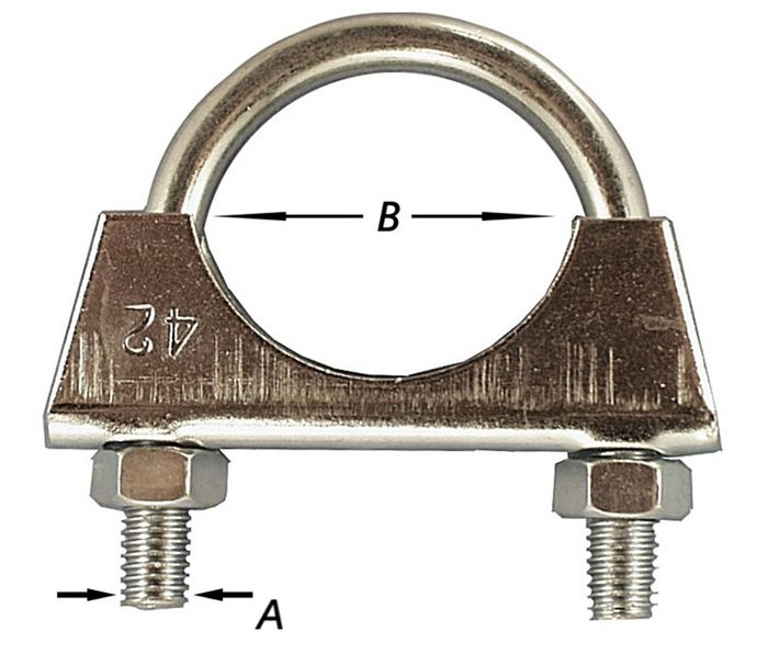 Mapeco Uitlaatklem Verzinkt M8X52Mm 