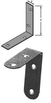 Pardaen 4 Gebogen Hoekijzers,Rvs+Schr. 70 Mm