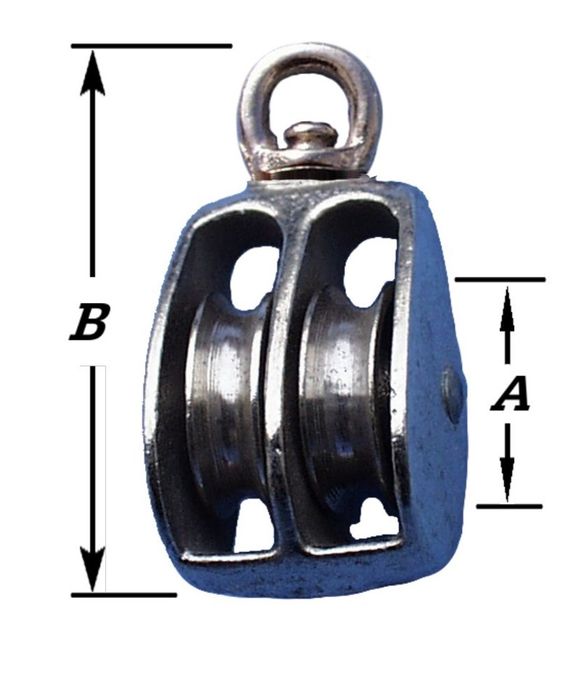 Pardaen Takelblok, 2 Wielen, Draaioog 23 Mm Pardaen Takelblok, 2 Wielen, Draaioog 23 Mm