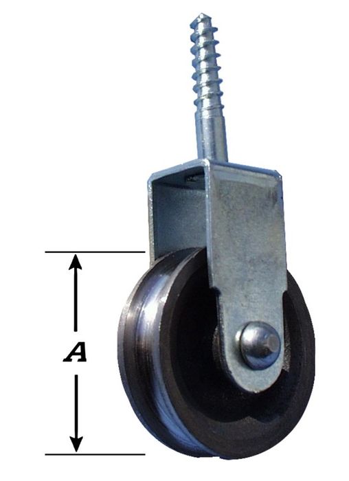 Pardaen Takelblok+Houtschr. Ijzer Wiel 41 Mm