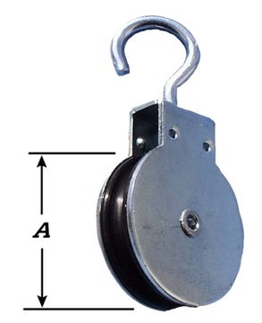 Pardaen Takelblok,Draaihaak,Nylon Wiel 40 Mm
