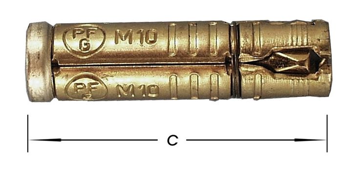 Pardaen 2 Hulzen Voor Keilbouten+Moer M6X50 Mm