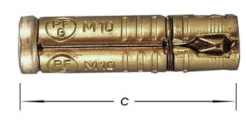 Pardaen 2 Hulzen Voor Keilbouten+Moer M8X55 Mm