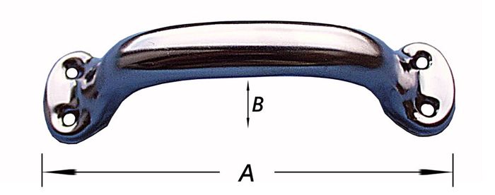 Pardaen Holle Greep,Afger.,Hoog,Zwart 160 Mm Pardaen Holle Greep,Afger.,Hoog,Zwart 160 Mm