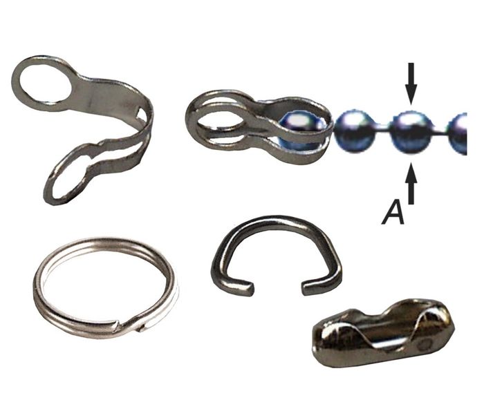 Pardaen 5 Sluiters Bolletjeskett.Inox 2,5-3,6Mm Pardaen 5 Sluiters Bolletjeskett.Inox 2,5-3,6Mm