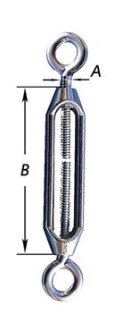 Pardaen 2 Kabelspanners Oog+Oog Verz. 5/32