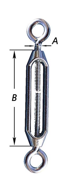Pardaen 2 Kabelspanners Oog+Oog Verz. 5/32