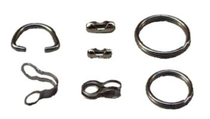 Pardaen Kettingtoebehoren Mess.Verchr.  8 St/Pcs