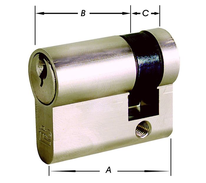 Pardaen Prof.Cilinder,Enkel,Mess.Vern 40 Mm Pardaen Prof.Cilinder,Enkel,Mess.Vern 40 Mm