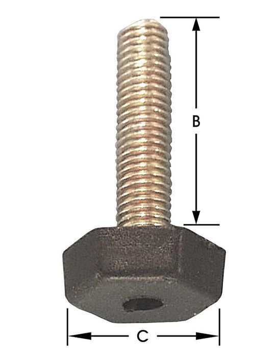 Pardaen 4 Stelbouten + 4 Schroefmoeren M8X40 Mm