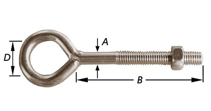 Pardaen 2 Oogbouten Klein Oog Verzinkt M5X30X8 Pardaen 2 Oogbouten Klein Oog Verzinkt M5X30X8