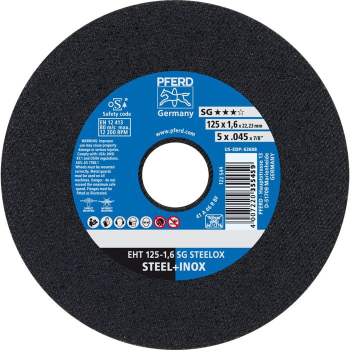 PFERD Doorsl.Schijf Eht 125-1,6 Sg Steelox