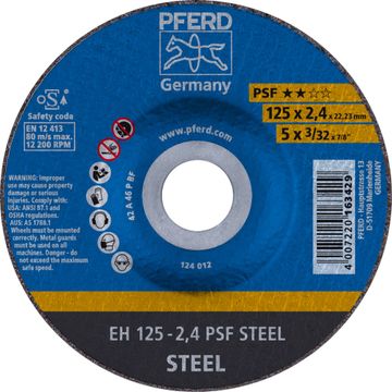 PFERD Doorsl.Schijf Eh 125-2,4 Psf Steel