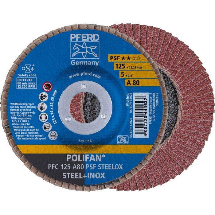 PFERD TOOLS Polifan Pfc 125 A80 Psf Steelox PFERD TOOLS Polifan Pfc 125 A80 Psf Steelox