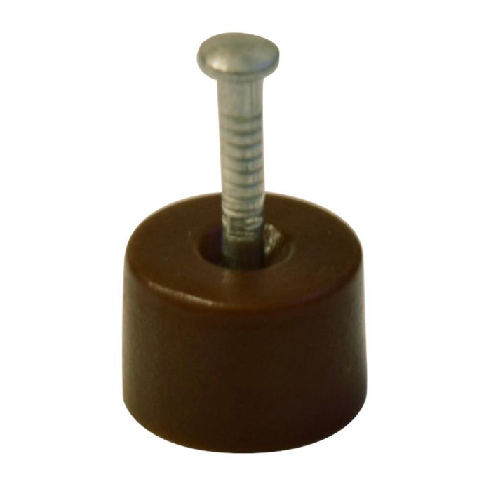 PGB-FASTENERS Plastic schabdrager(rond)+nagel Bruin /
