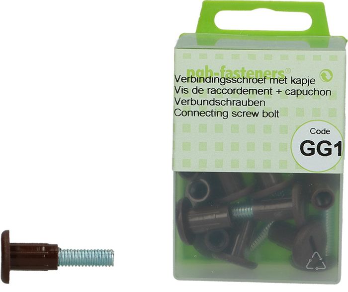 PGB-FASTENERS Verbindingsvijzen/kapje M  6x34/41 Bruin