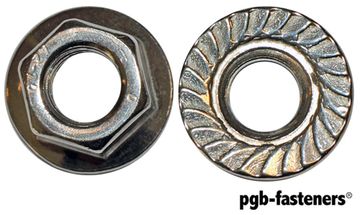 PGB 200 Gekartelde Moer ~Din 6923 M  5 Inox