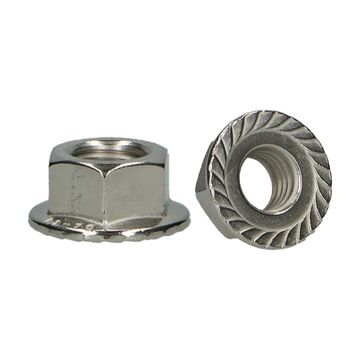 PGB-FASTENERS 200St.Zeskant Gekartelde Flensmoer Din