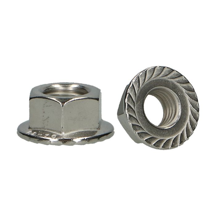 PGB-FASTENERS 200St.Zeskant Gekartelde Flensmoer Din PGB-FASTENERS 200St.Zeskant Gekartelde Flensmoer Din