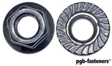 PGB 200St.Gekartelde Moer ~Din 6923 M 10 Zn