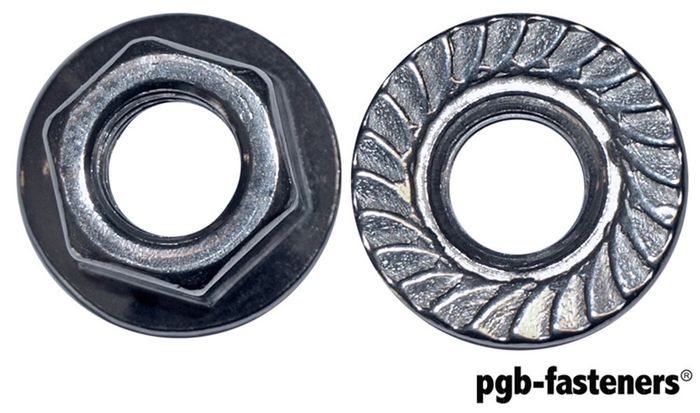 PGB 200St.Gekartelde Moer ~Din 6923 M 10 Zn PGB 200St.Gekartelde Moer ~Din 6923 M 10 Zn