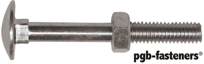 PGB 50St. Houtbout Din 603 M 10X 60 Inox A2 PGB 50St. Houtbout Din 603 M 10X 60 Inox A2