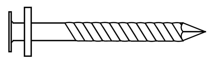 PGB Vorstpannagel PK met neopreen ring 11 mm - Verzinkt