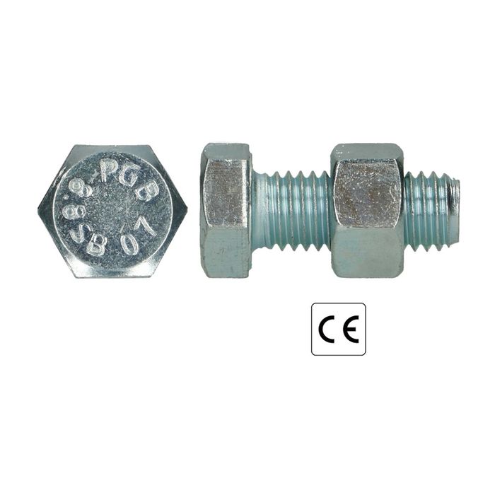 PGB-FASTENERS 100 Sb-Bout Ce 8.8 En15048-1 M 12X 30 Zn