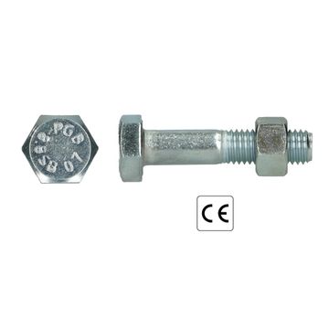 PGB-FASTENERS 100 Sb-Bout Ce 8.8 En15048-1 M 12X 45 Zn