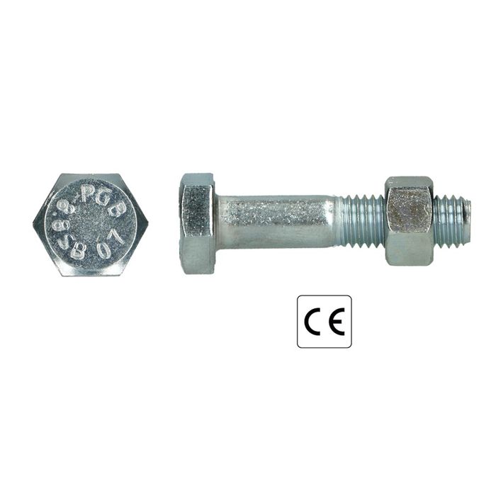 PGB-FASTENERS 10 Sb-Bout Ce 8.8 En15048-1 M 20X160 Zn