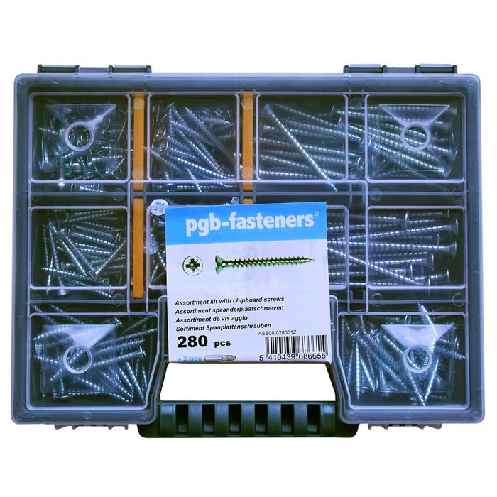 PGB-FASTENERS 1st. Assortimentsdoos met schr