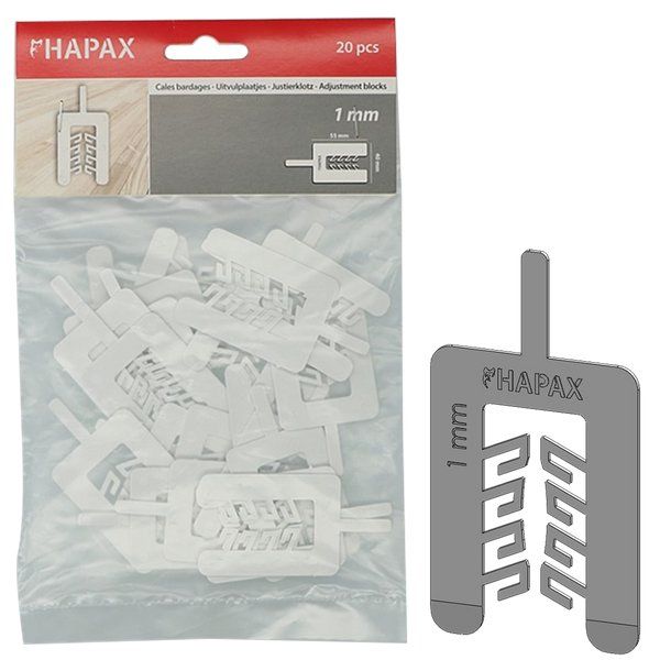 HAPAX 5st. HAPAX uitvulplaatjes 1x40,00x55 /20st
