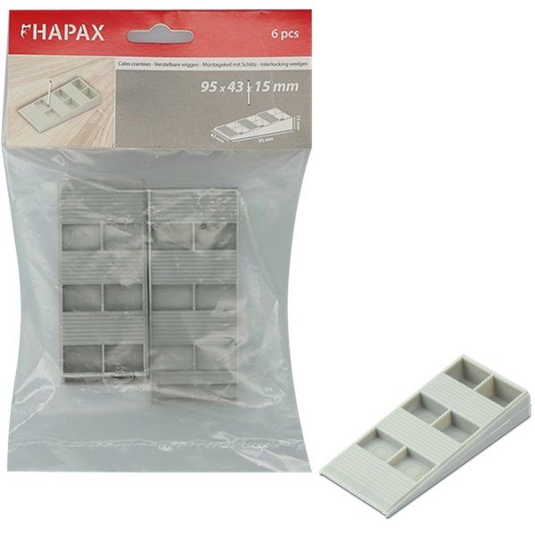 HAPAX 5st. HAPAX wiggen geribbeld 43x15,00x95 /6st