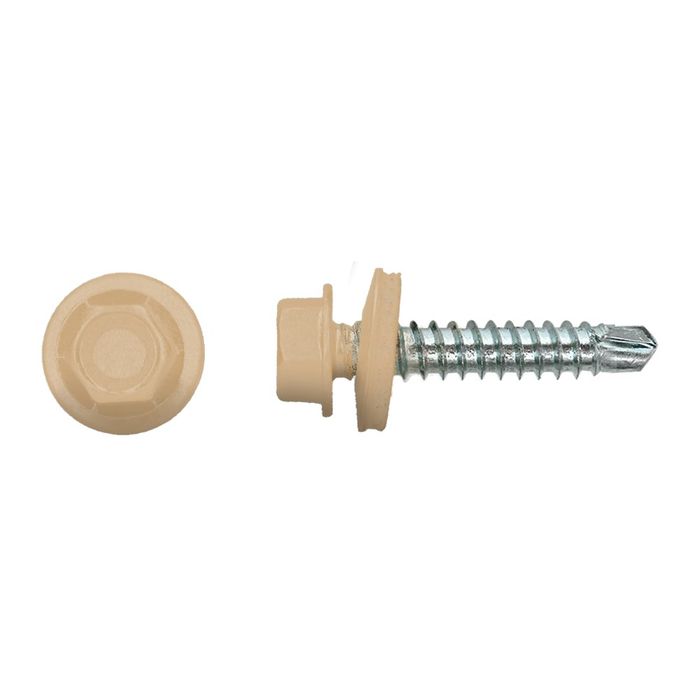 PGB-FASTENERS 100 Kleurkopschroef Beige Ral1001 * PGB-FASTENERS 100 Kleurkopschroef Beige Ral1001 *