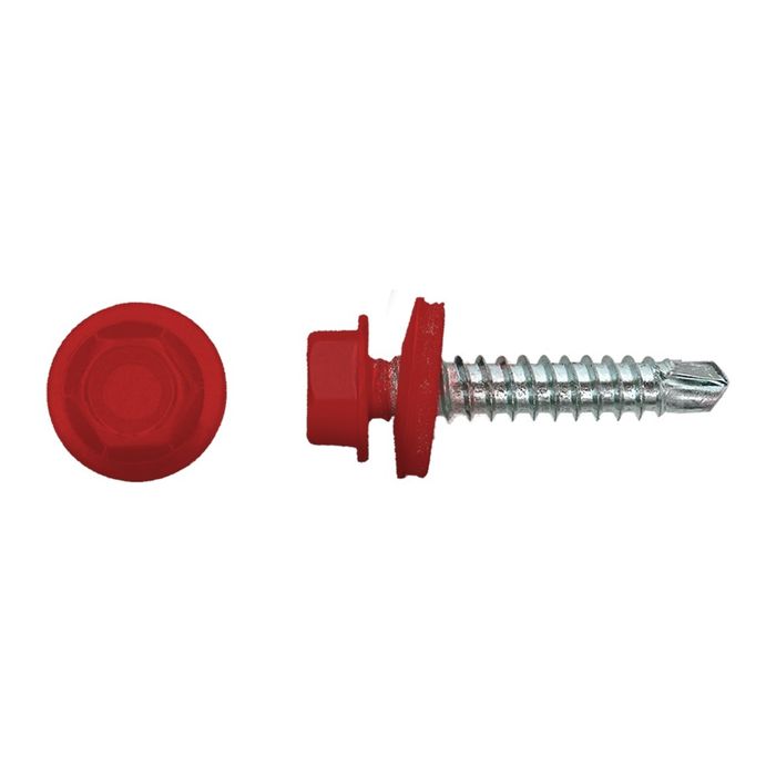PGB-FASTENERS 100 Kleurkopschroef Rood Ral3002 * PGB-FASTENERS 100 Kleurkopschroef Rood Ral3002 *