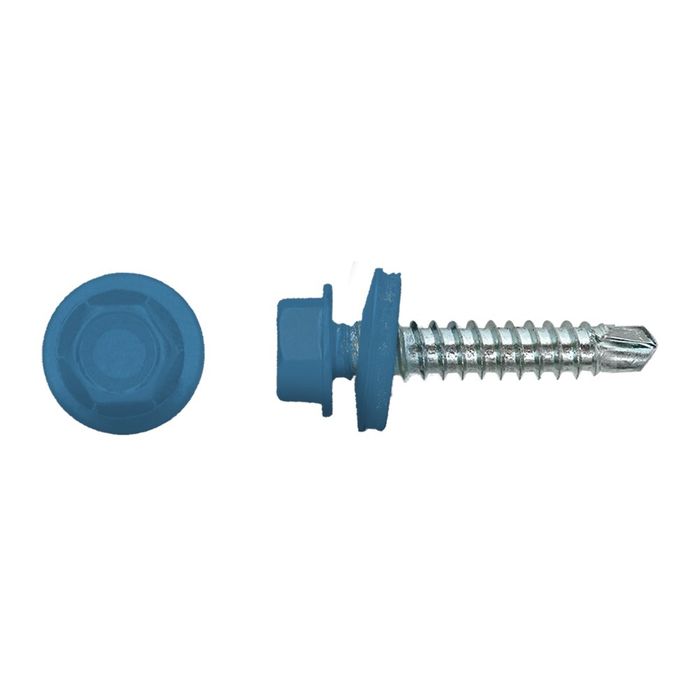 PGB-FASTENERS 100 Kleurkopschroef Blauw Ral5007 *