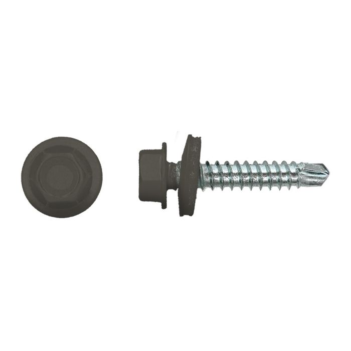 PGB-FASTENERS 100 Kleurkopschroef Grijs  Ral7022 *