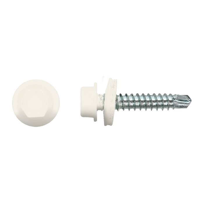 PGB-FASTENERS 100 Kleurkopschroef Wit Ral9010 * 4,8X