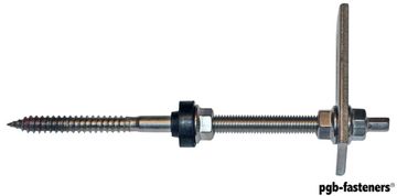 PGB-FASTENERS 50St.Zonnepaneelbevestiger Type 3 M 12X200 A2 + Din 6923/Epd