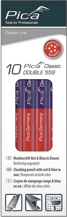 Pica Potlood Rood/Blauw 17,5 cm per 10 stuks Pica Potlood Rood/Blauw 17,5 cm per 10 stuks