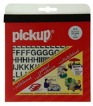 Pickup Letters Zwart Mat 10 Mm Assorti