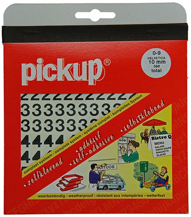 Pickup Cijfers Zwart Mat 10 Mm Assorti Pickup Cijfers Zwart Mat 10 Mm Assorti