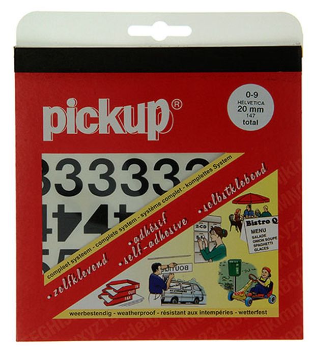 Pickup Cijfers Zwart Mat 20 Mm Assorti Pickup Cijfers Zwart Mat 20 Mm Assorti