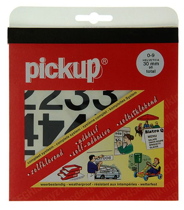 Pickup Cijfers Zwart Mat 30 Mm Assorti Pickup Cijfers Zwart Mat 30 Mm Assorti