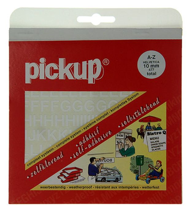Pickup Letters Wit Mat 10 Mm Assorti Helvetica Pickup Letters Wit Mat 10 Mm Assorti Helvetica