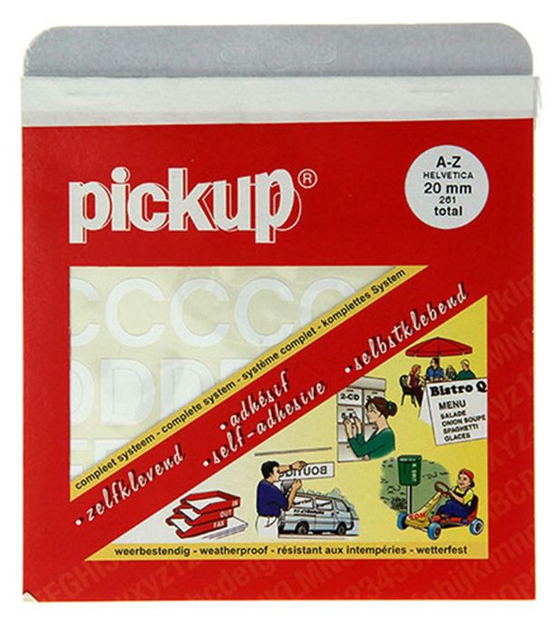 Pickup Letters Wit Mat 20 Mm Assorti Helvetica Pickup Letters Wit Mat 20 Mm Assorti Helvetica